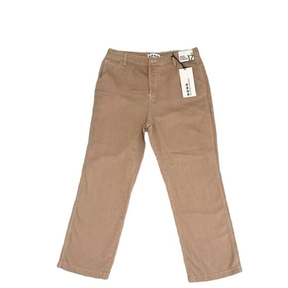 Womens S.O.N.G. High Rise Carpenter 90's Boyfriend Size 17/33 Brown‎ NWT - Picture 1 of 6